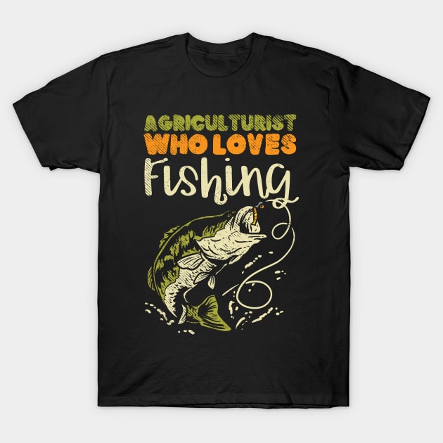 Farmer Fishing Agronomist Angler Fishing T-Shirt by Shirtjaeger